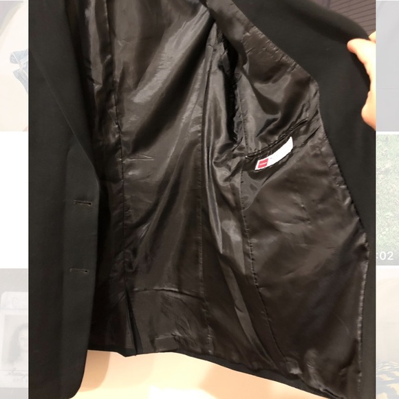 Men Wool Black Blazer/jacket - Picture 3 of 4